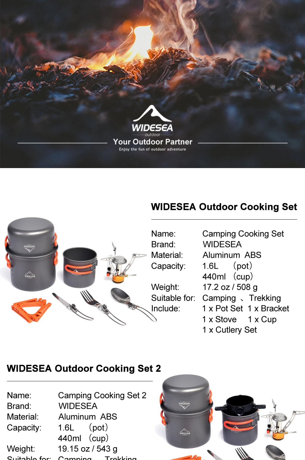 ⭐NomadCook X1-Compact Camping Cookware Set for RV & Van Life⭐