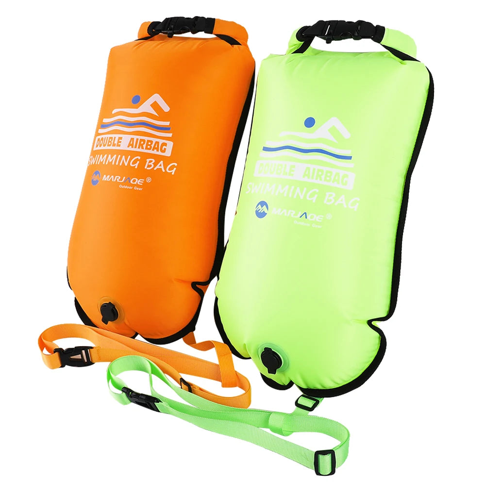 ✅ NomadFloat™ – 20L Inflatable Swimming Buoy & Dry Bag