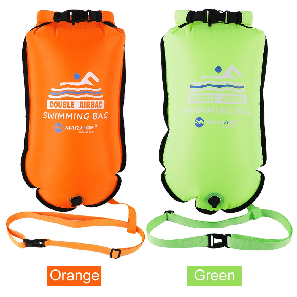 ✅ NomadFloat™ – 20L Inflatable Swimming Buoy & Dry Bag