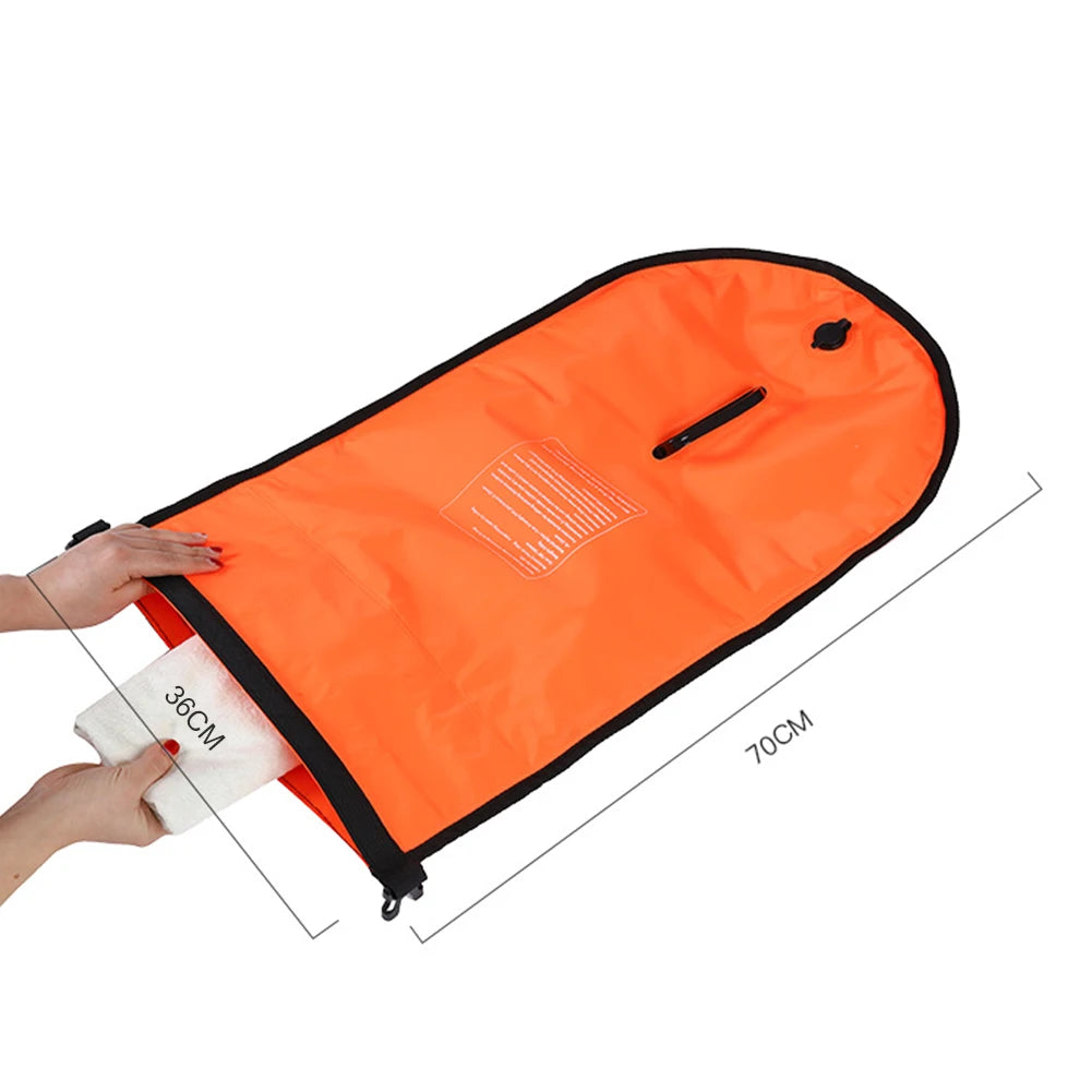 ✅ NomadFloat™ – 20L Inflatable Swimming Buoy & Dry Bag