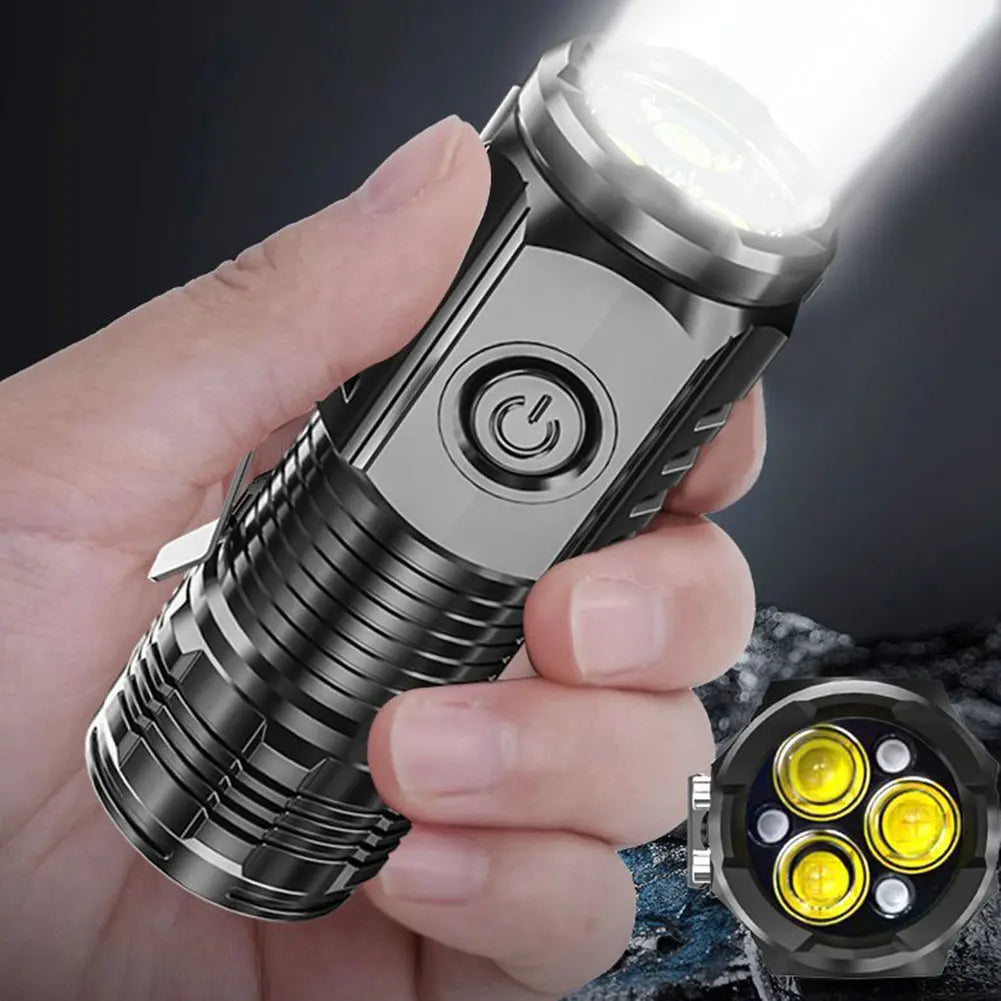 ✅ NomadBeam™ – Mini 3LED Pocket Torch with Clip