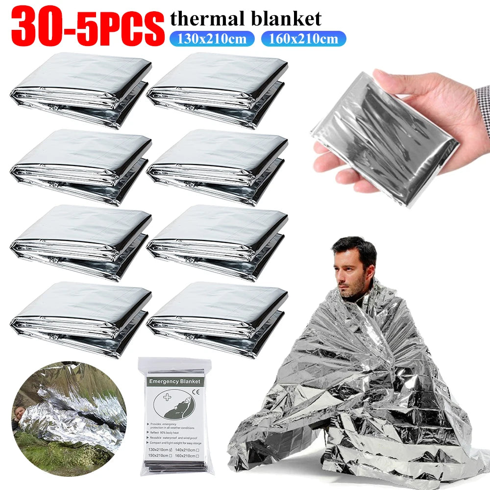 ✅ NomadTherm™ – Emergency Thermal Blanket (Waterproof & Heat Retention)