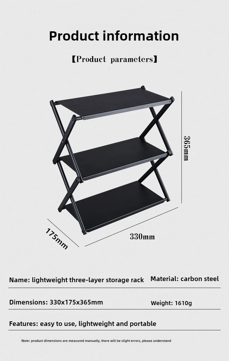 ✅ NomadRack 3-Tier Folding Shelf