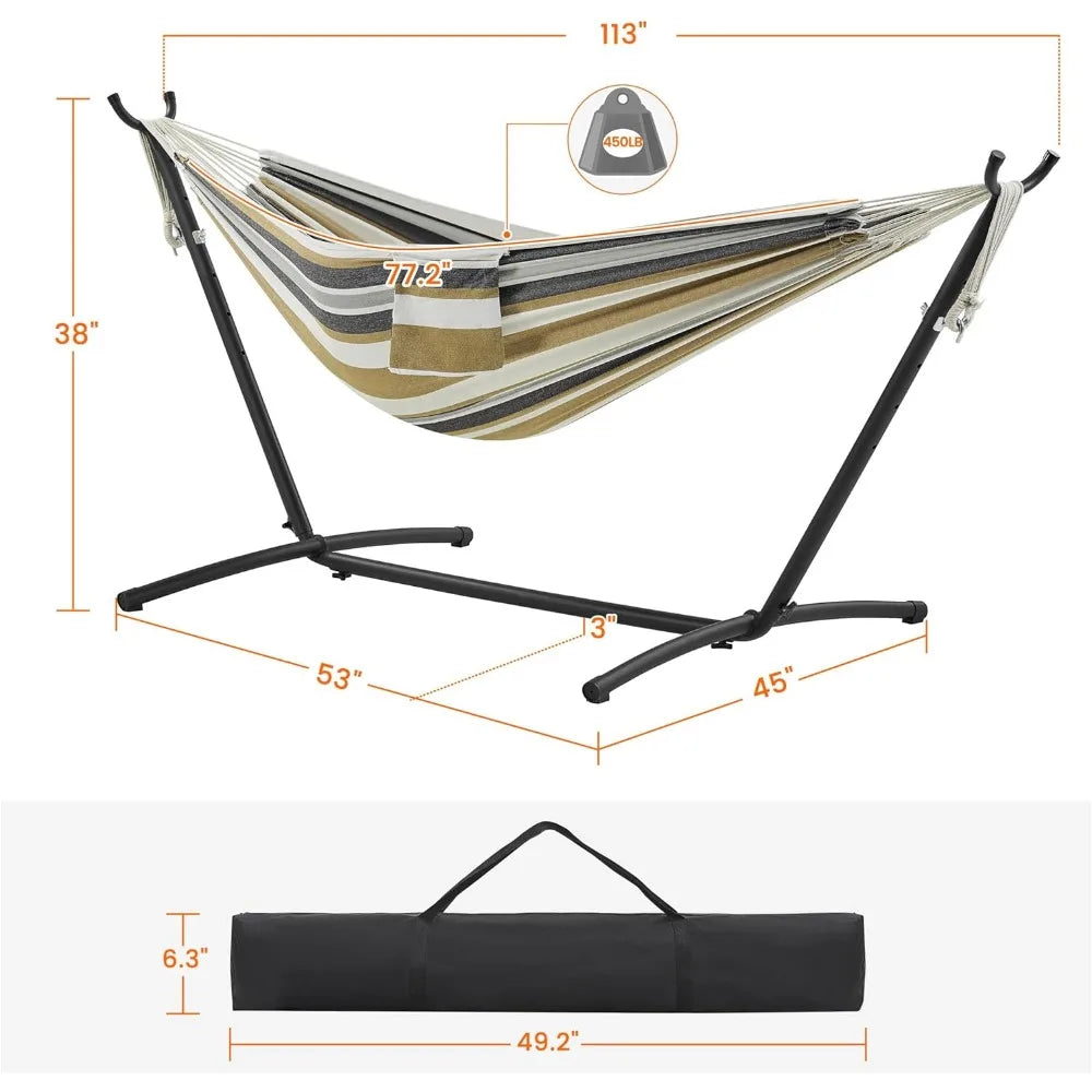 ⭐ NomadHammock 2P – Portable Double Hammock with Stand & Carry Bag ⭐