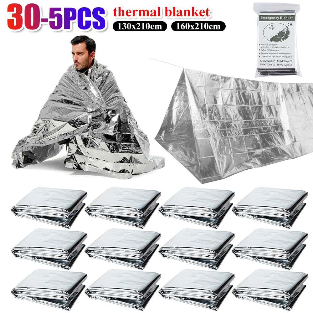 ✅ NomadTherm™ – Emergency Thermal Blanket (Waterproof & Heat Retention)