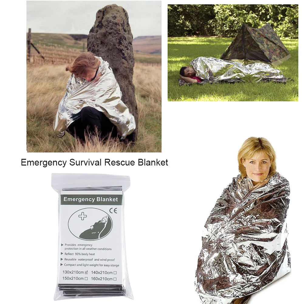 ✅ NomadTherm™ – Emergency Thermal Blanket (Waterproof & Heat Retention)