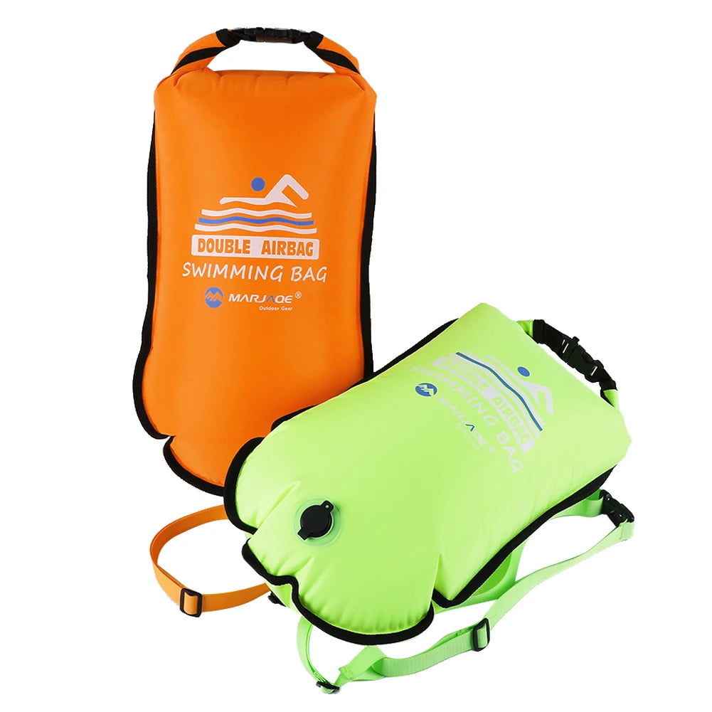 ✅ NomadFloat™ – 20L Inflatable Swimming Buoy & Dry Bag