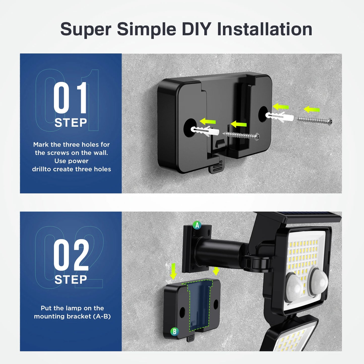 ⭐ NomadGlow 3000 – Solar Motion Sensor Security Light (188 LED) ⭐