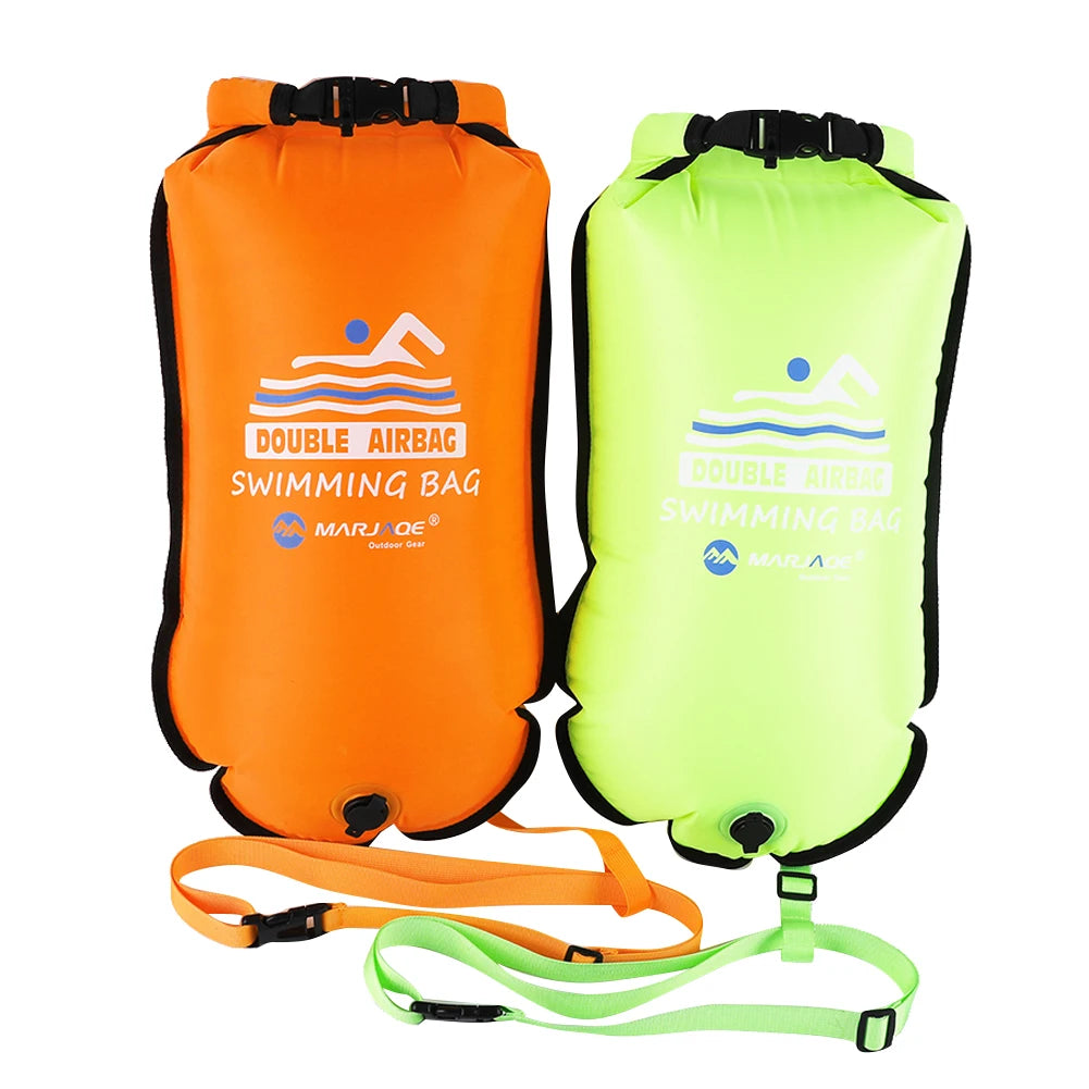 ✅ NomadFloat™ – 20L Inflatable Swimming Buoy & Dry Bag