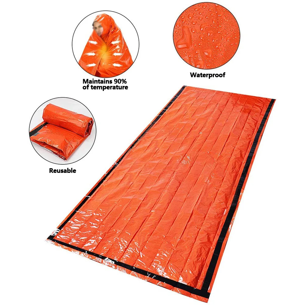 ✅ NomadTherm™ – Emergency Thermal Sleeping Bag (Waterproof & Compact)