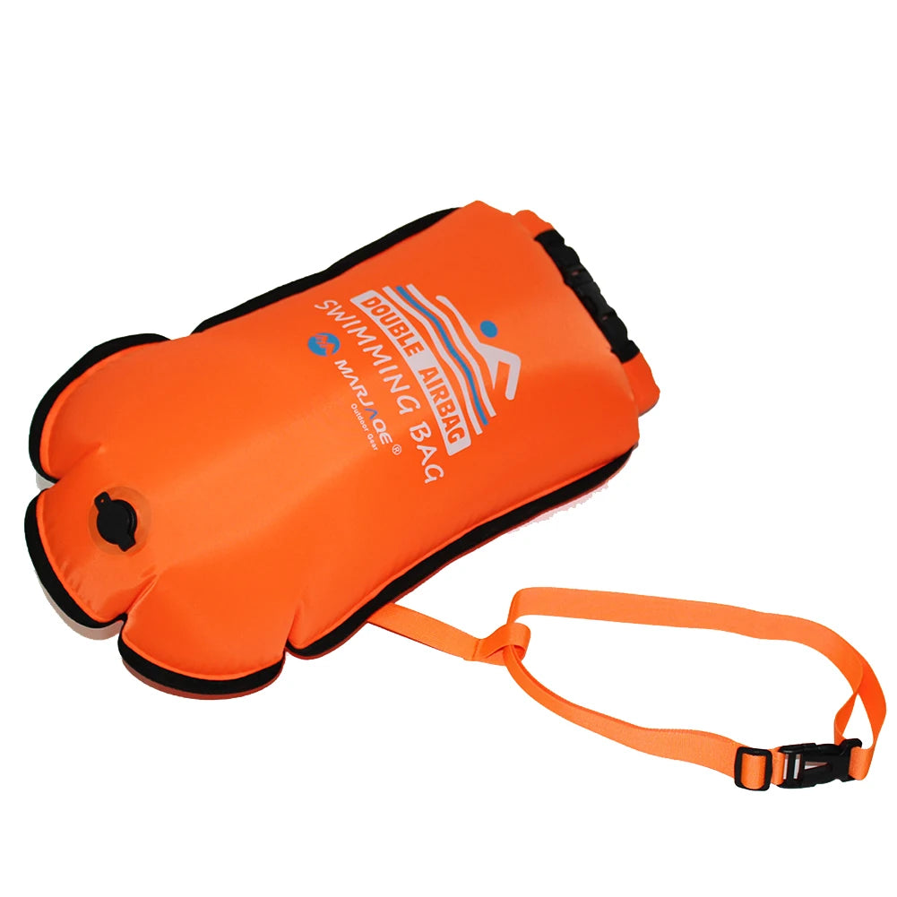 ✅ NomadFloat™ – 20L Inflatable Swimming Buoy & Dry Bag