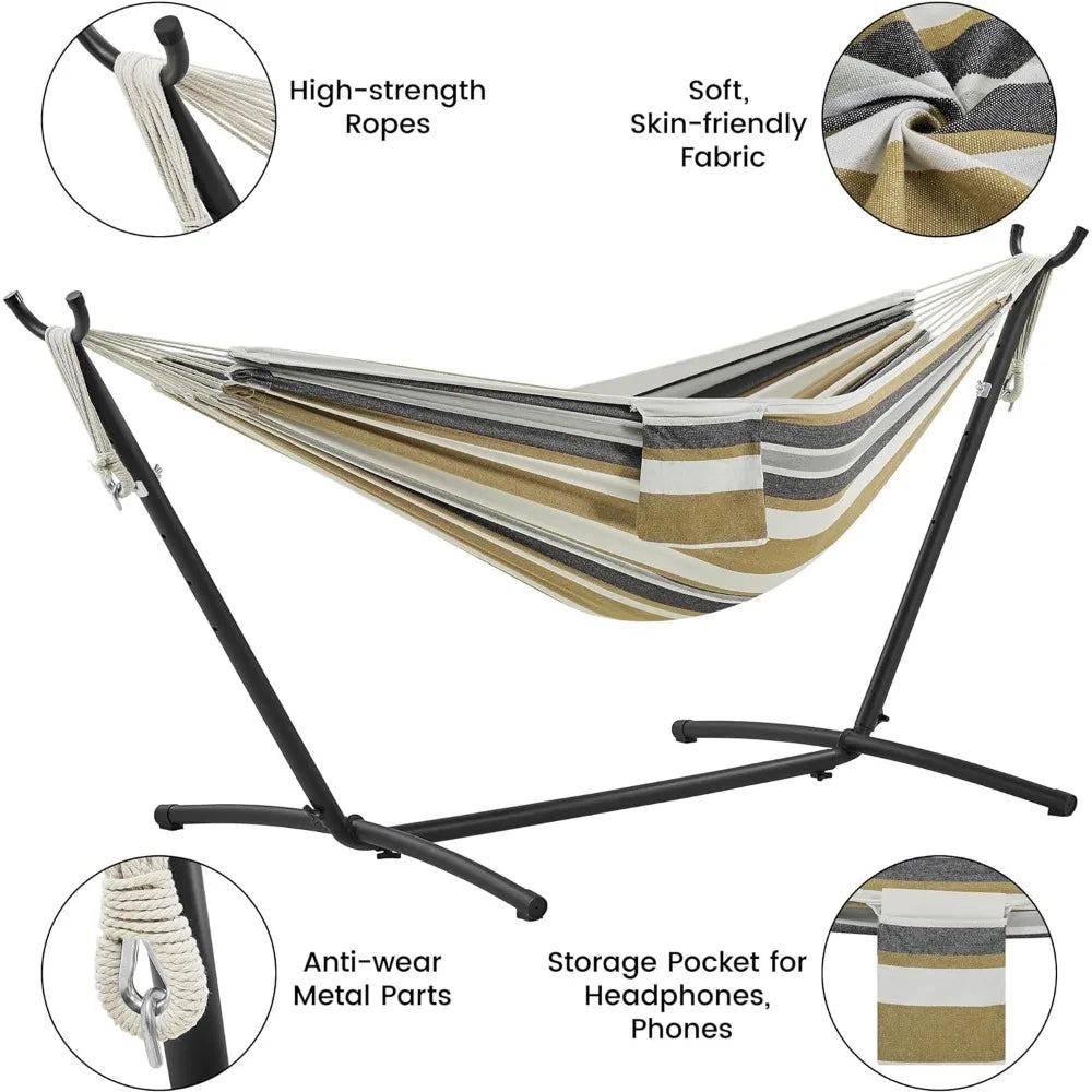 ⭐ NomadHammock 2P – Portable Double Hammock with Stand & Carry Bag ⭐