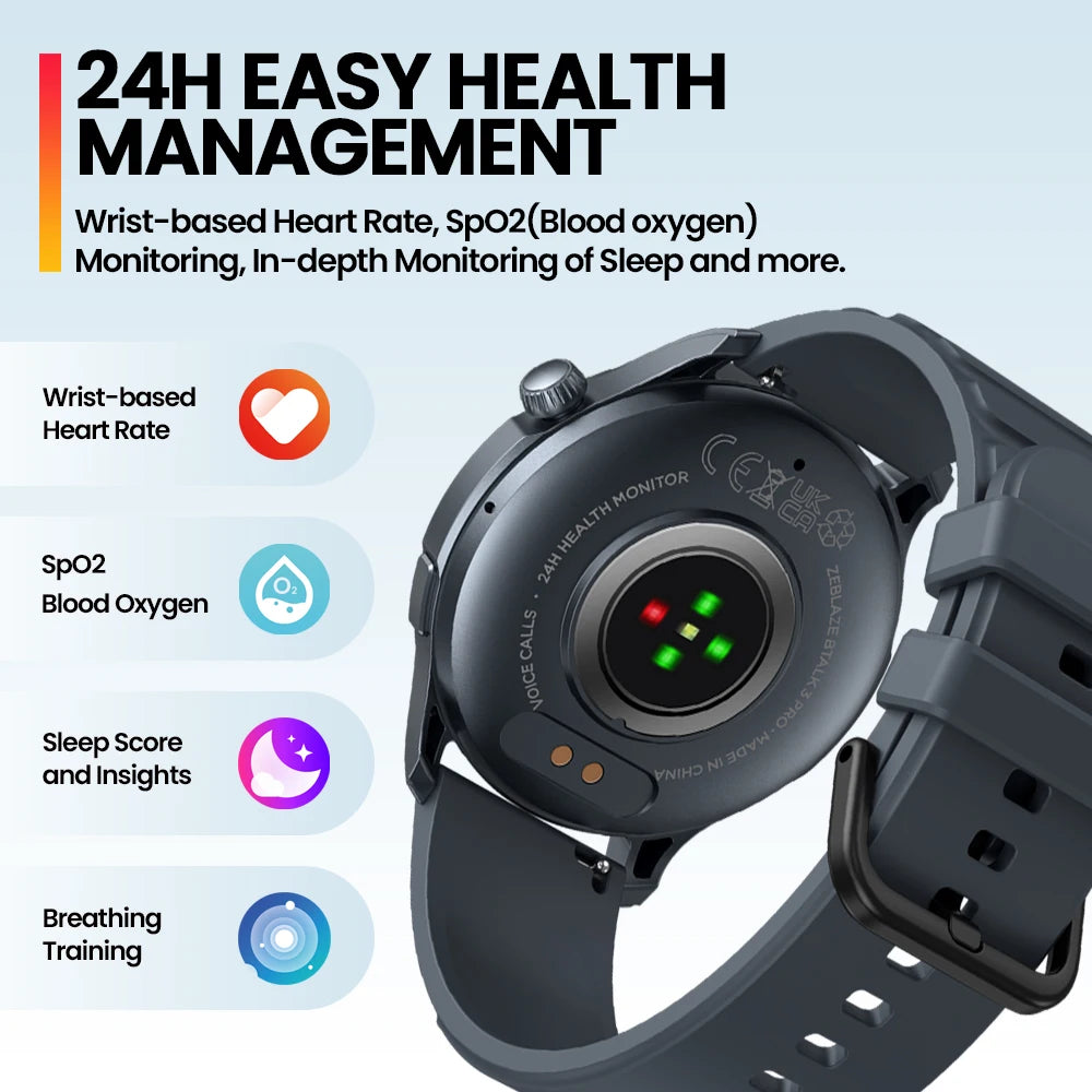 Zeblaze Btalk 3 Pro – Smartwatch with Calls & AMOLED Display