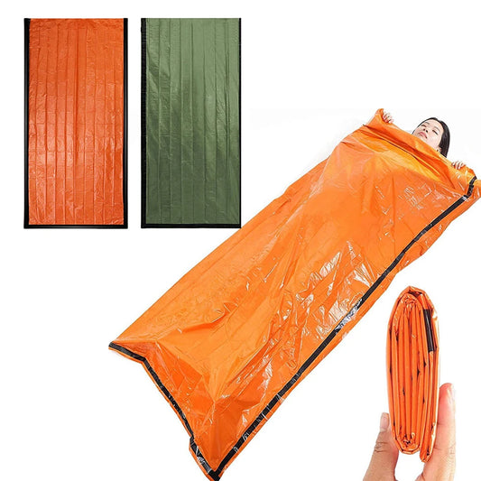 ✅ NomadTherm™ – Emergency Thermal Sleeping Bag (Waterproof & Compact)